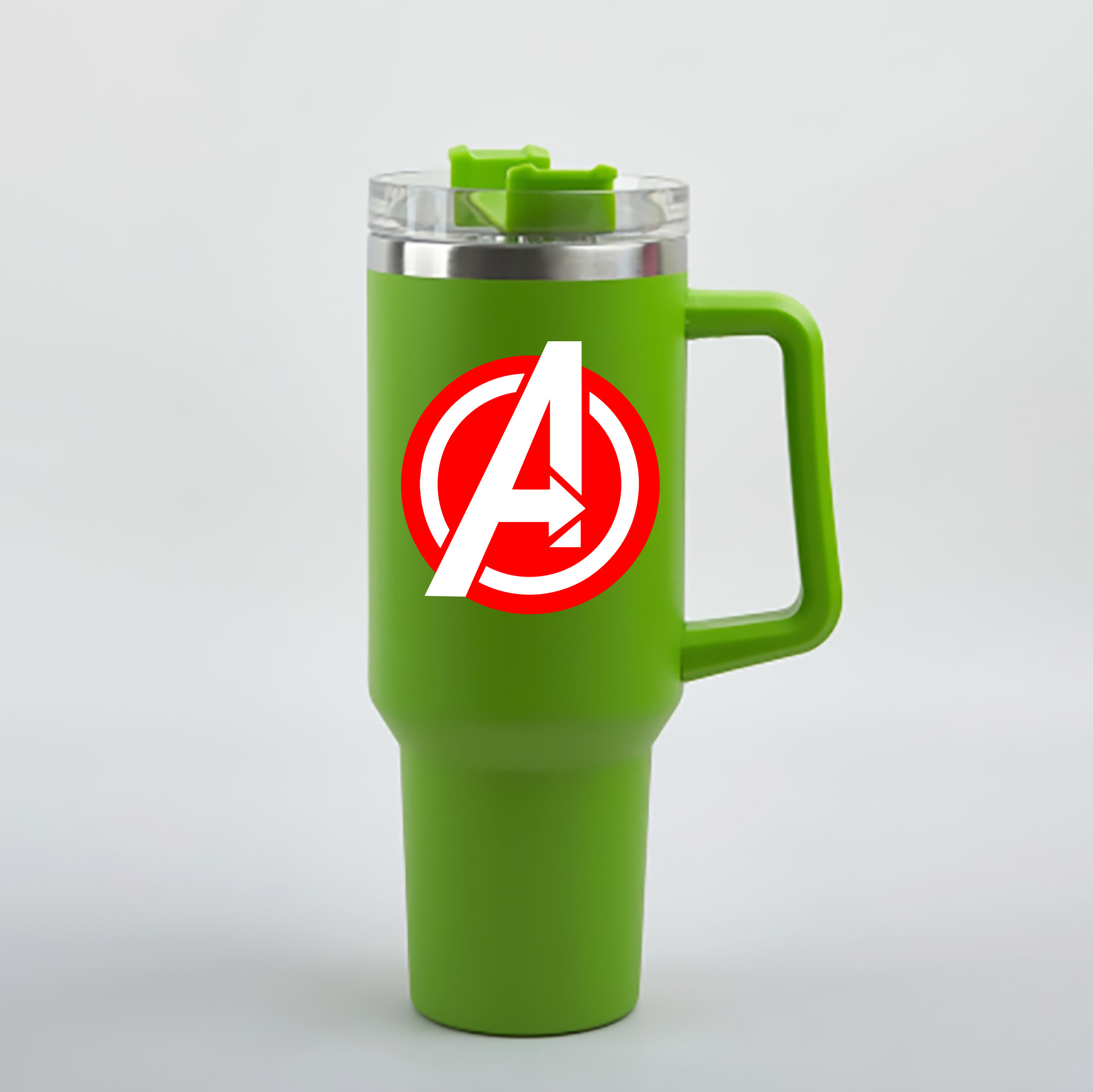 （画像用） アベンジャーズ The Avengers 1200mL車用タンブラー - クリスタルステッカー（プラスチックストロー付き）